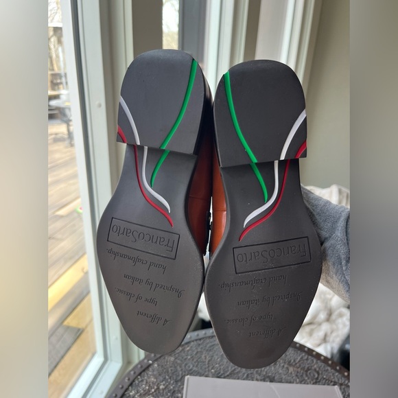 FRANCO SARTO EDITH 2 PENNY LOAFERS IN BISCUIT BROWN FAUX LEATHER 7.5 - Picture 11 of 11